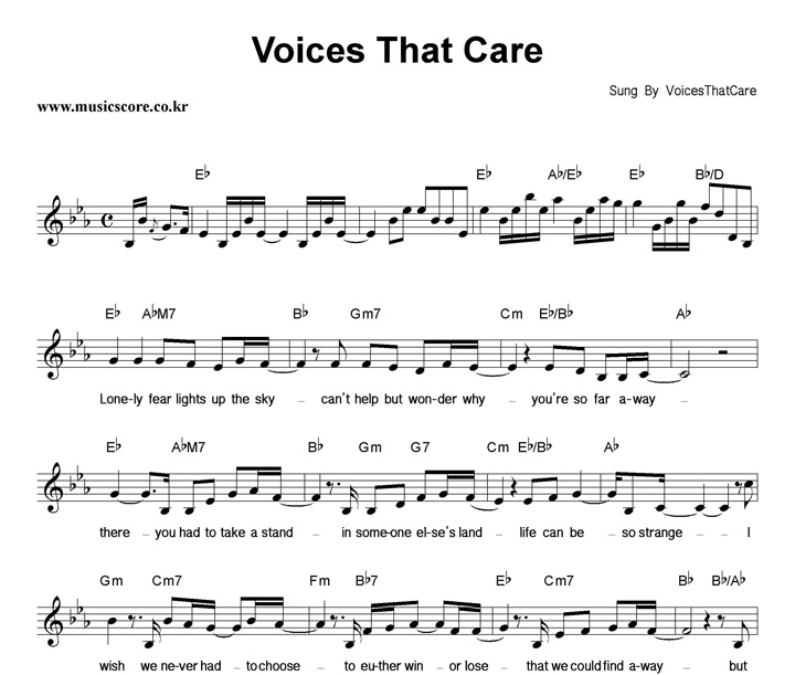 Voices That Care Voices That Care 악보