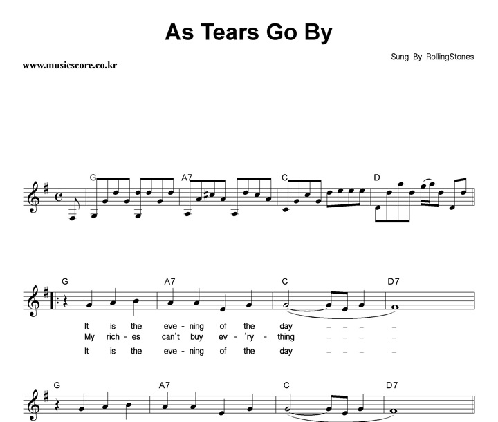 The Rolling Stones As Tears Go By Ǻ