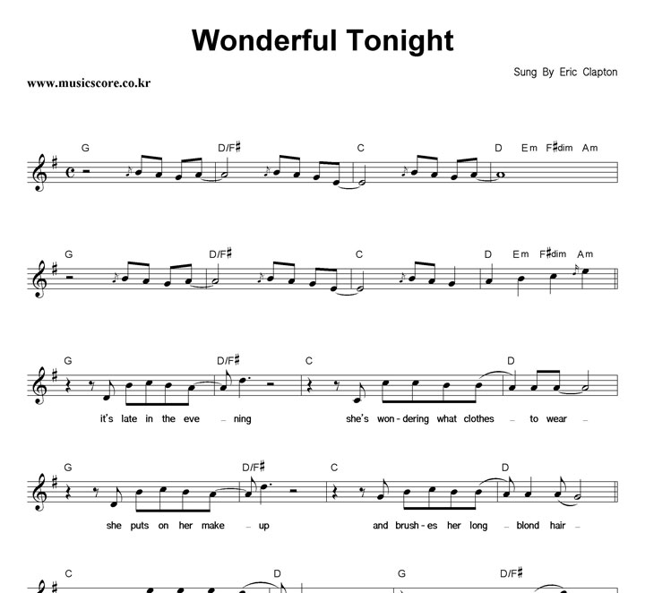 Eric Clapton Wonderful Tonight Ǻ