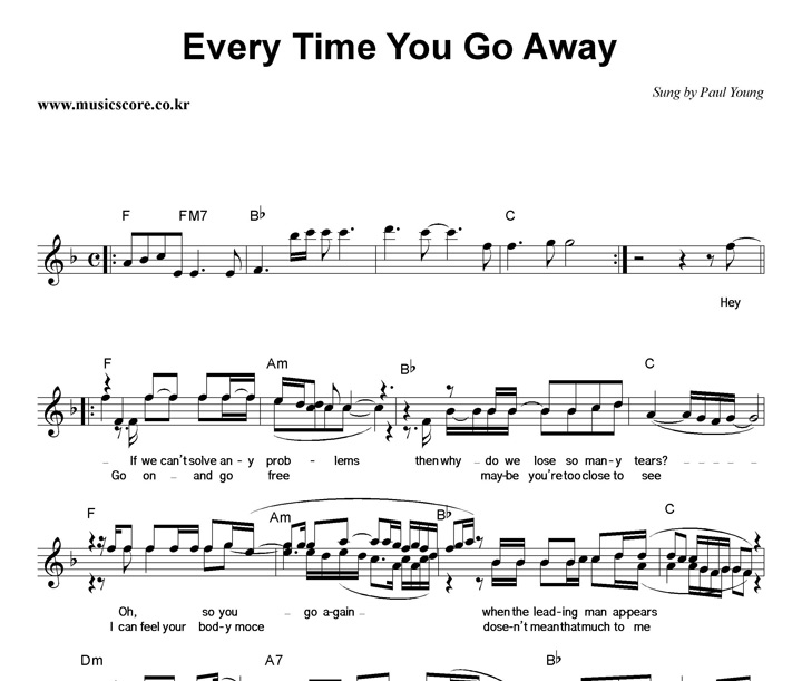 Paul Young Every Time You Go Away Ǻ