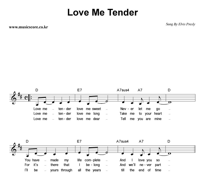 Elvis Presley Love Me Tender Ǻ