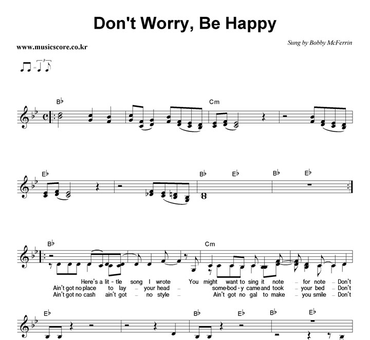 Bobby McFerrin Don't Worry Be Happy Ǻ