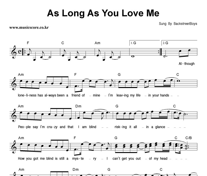 Backstreet Boys As Long As You Love Me Ǻ