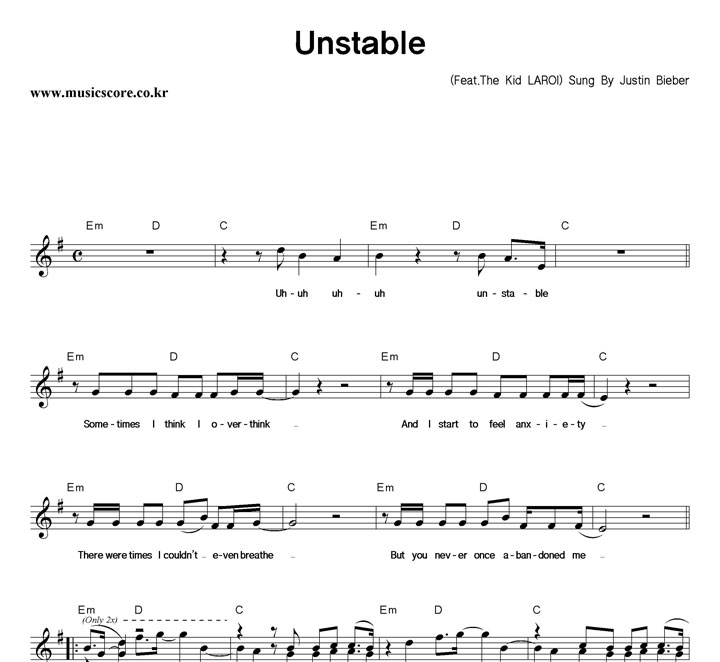 Justin Bieber Unstable Ǻ