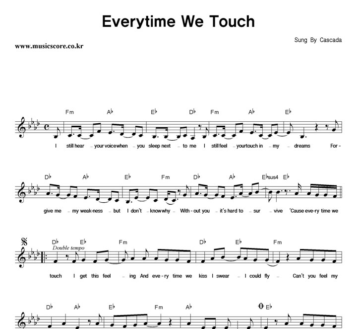 Cascada Everytime We Touch Ǻ