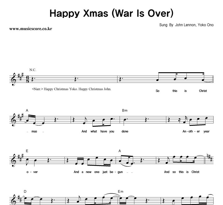John Lennon, Yoko Ono Happy Xmas (War Is Over) Ǻ