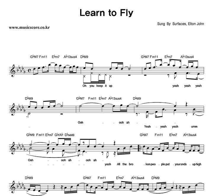 Surfaces, Elton John Learn To Fly Ǻ