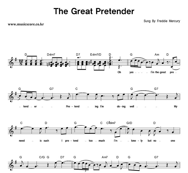 Freddie Mercury The Great Pretender Ǻ