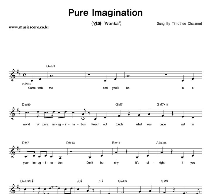 Timothee Chalamet Pure Imagination Ǻ