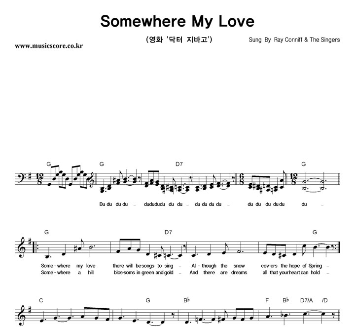 Ray Conniff & The Singers Somewhere My Love Ǻ