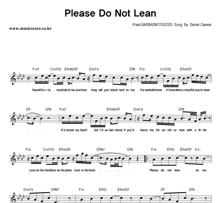 Daniel Caesar Please Do Not Lean Ǻ