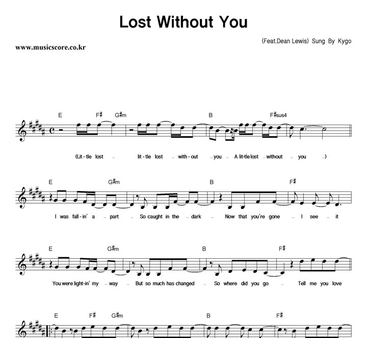 Kygo Lost Without You Ǻ