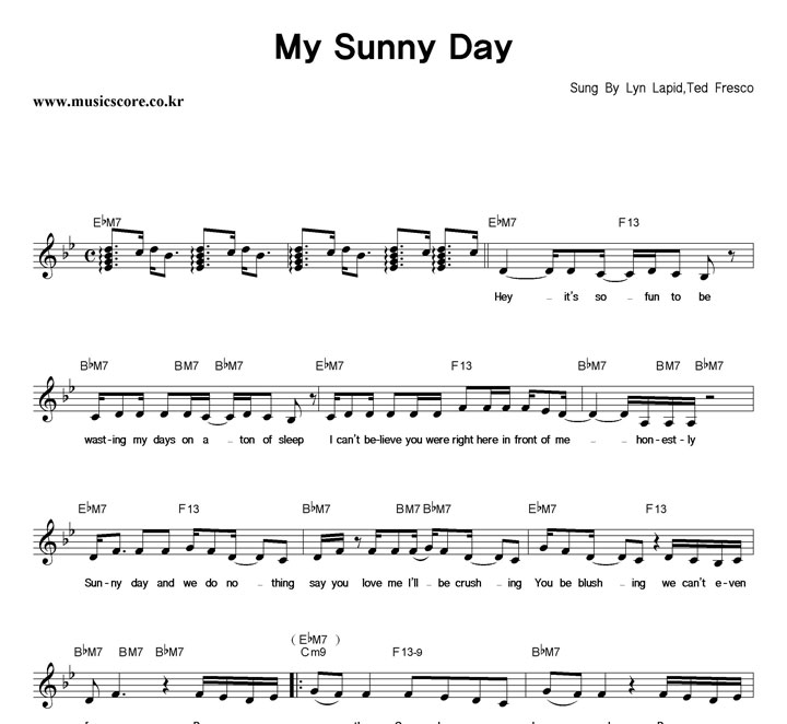 Ted Fresco, Lyn Lapid My Sunny Day Ǻ