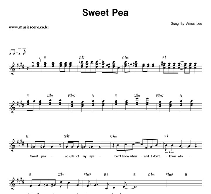 Amos Lee Sweet Pea Ǻ