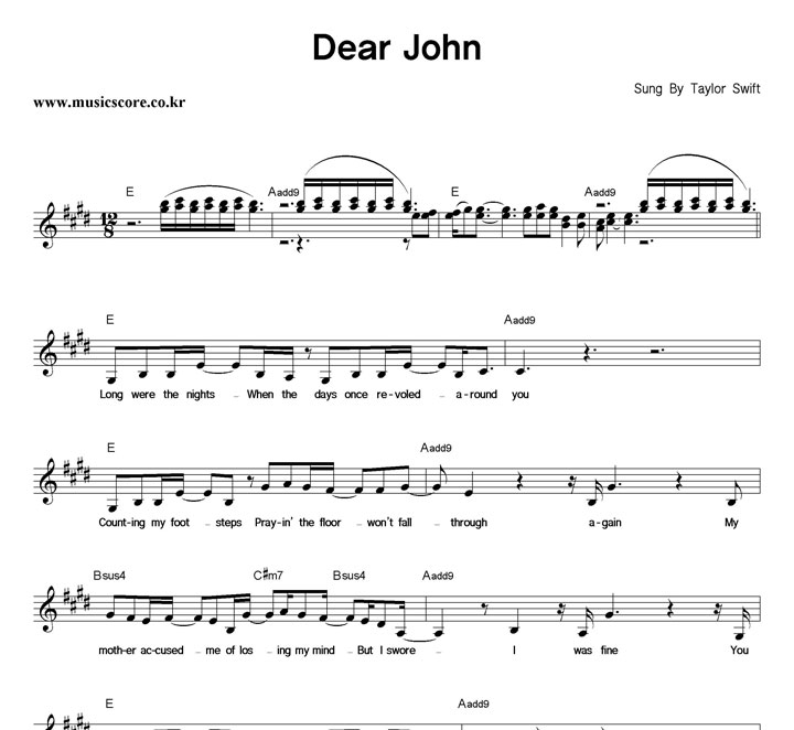 Taylor Swift Dear John Ǻ