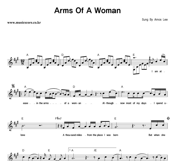 Amos Lee Arms Of A Woman Ǻ