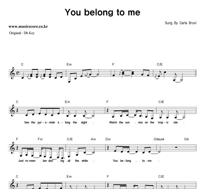 Carla Bruni You Belong To Me  CŰ Ǻ