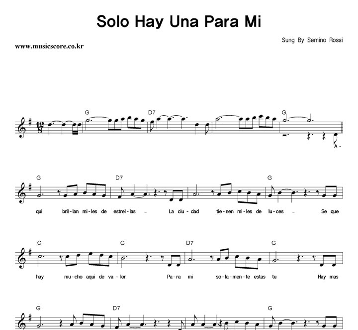 Semino Rossi Solo Hay Una Para Mi Ǻ