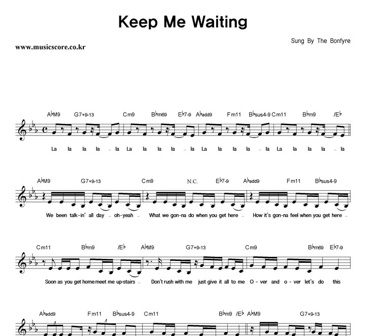 The Bonfyre Keep Me Waiting Ǻ