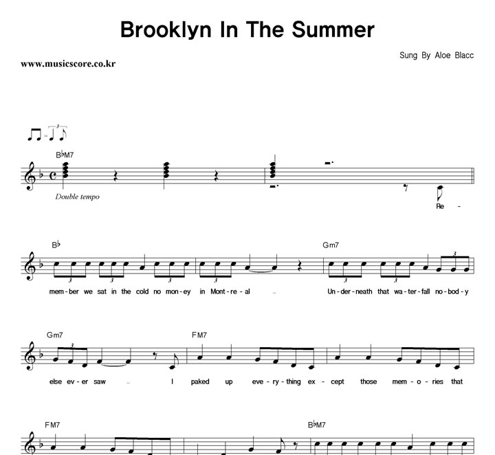 Aloe Blacc Brooklyn In The Summer Ǻ
