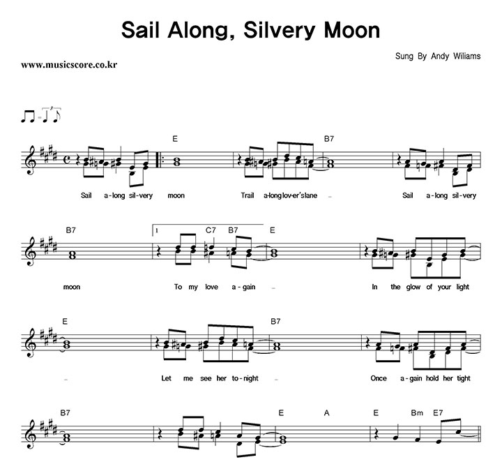 Andy Williams Sail Along, Silvery Moon Ǻ