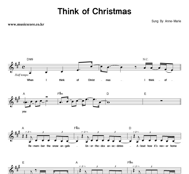 Anne-Marie Think Of Christmas Ǻ