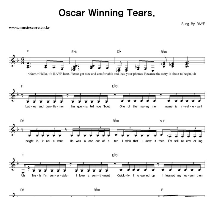 RAYE Oscar Winning Tears. �Ǻ�
