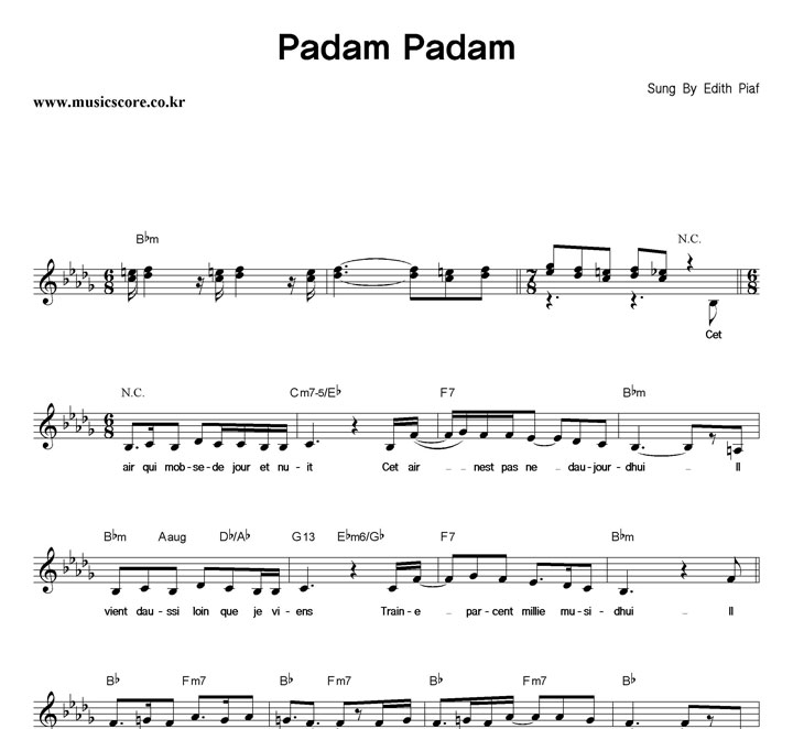 Edith Piaf Padam Padam Ǻ