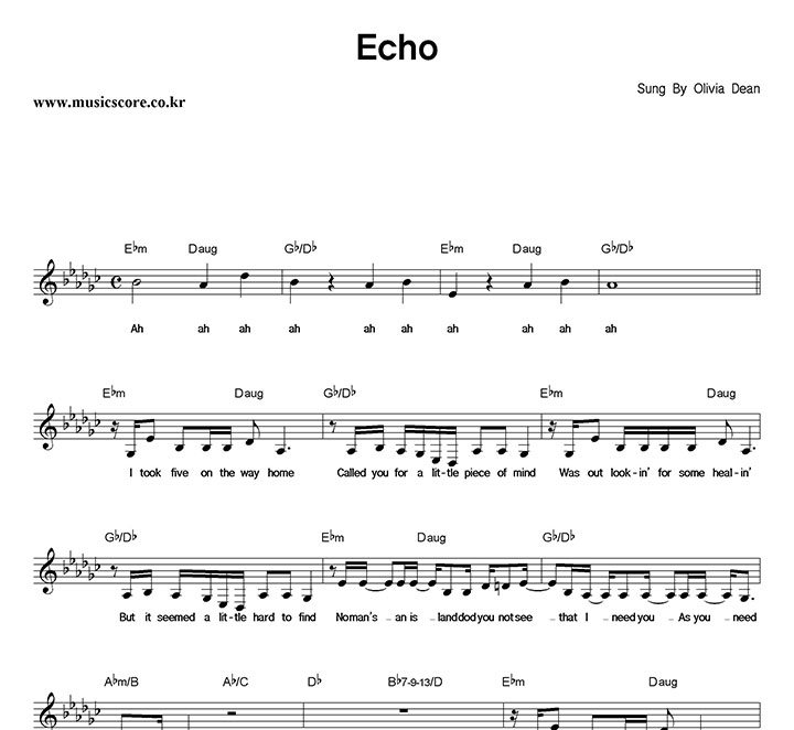 Olivia Dean Echo Ǻ