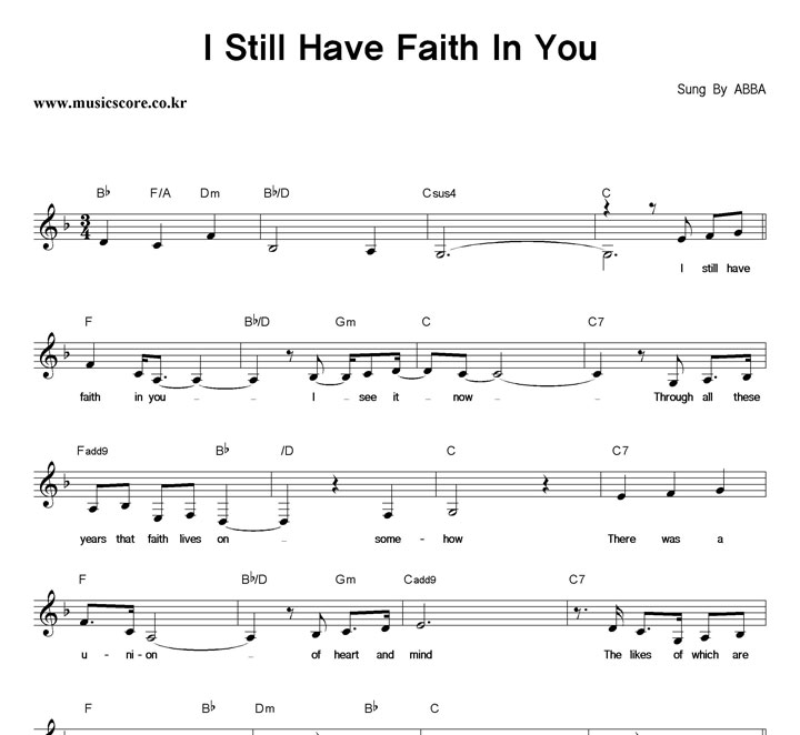 ABBA I Still Have Faith In You Ǻ