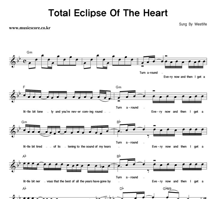 Westlife Total Eclipse Of The Heart Ǻ