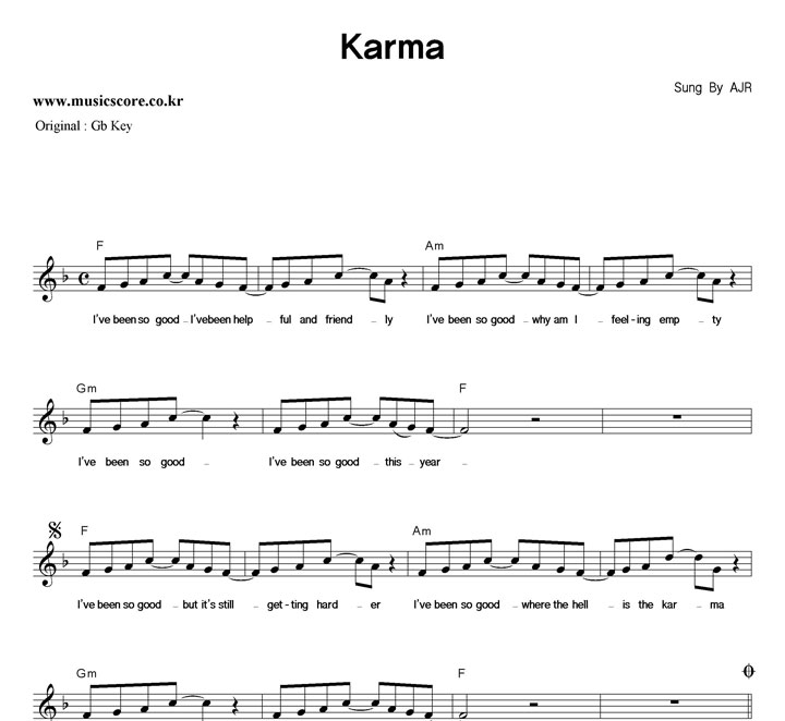 AJR Karma  FŰ Ǻ
