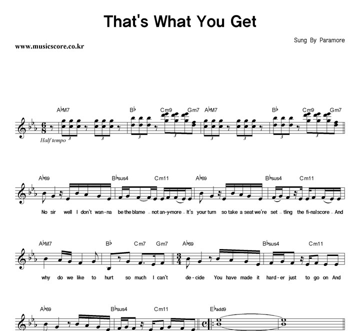Paramore That's What You Get Ǻ