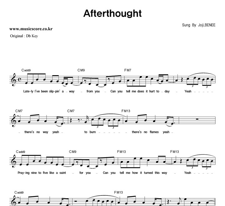 Joji, BENEE Afterthought  CŰ Ǻ