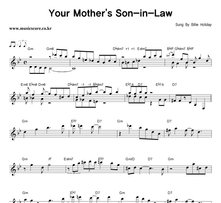 Billie Holiday Your Mother's Son-In-Law Ǻ