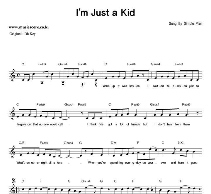 Simple Plan I'm Just A Kid  CŰ Ǻ