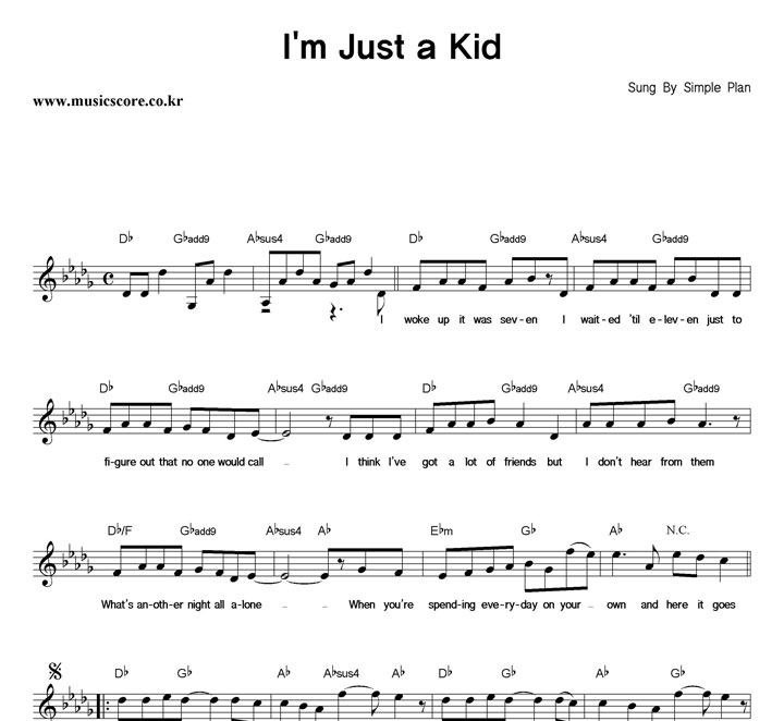 Simple Plan I'm Just A Kid Ǻ