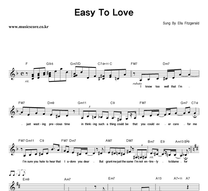 Ella Fitzgerald Easy To Love Ǻ