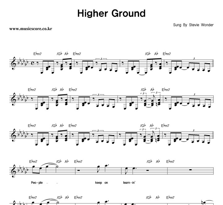 Stevie Wonder Higher Ground Ǻ