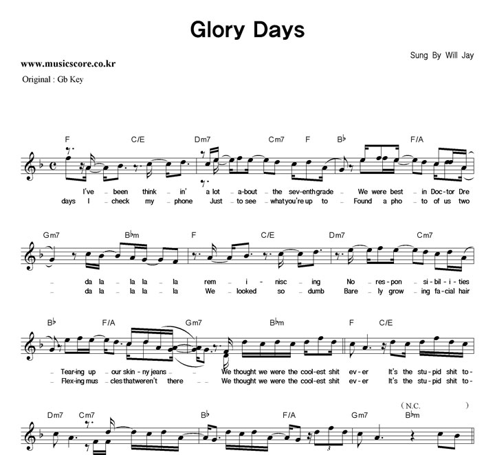 Will Jay Glory Days  FŰ Ǻ