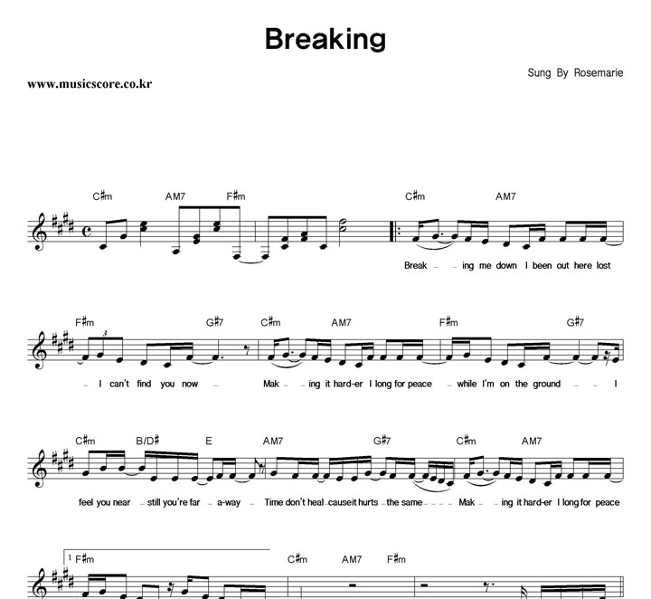 Rosemarie Breaking 악보