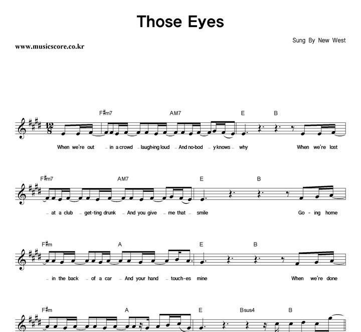 New West Those Eyes Ǻ
