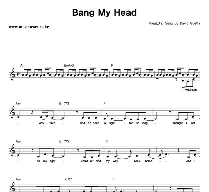 David Guetta Bang My Head Ǻ