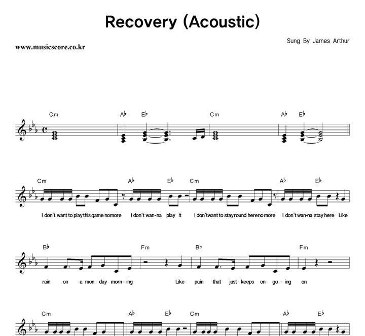 James Arthur Recovery (Acoustic) Ǻ