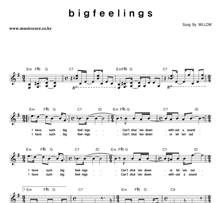 WILLOW b i g f e e l i n g s Ǻ