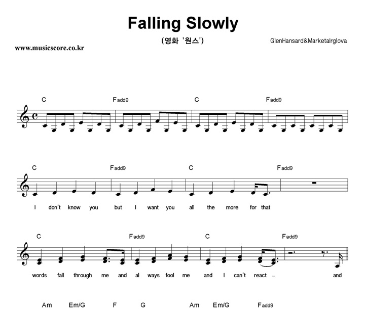 Glen Hansard & Marketa Irglova Falling Slowly Ǻ