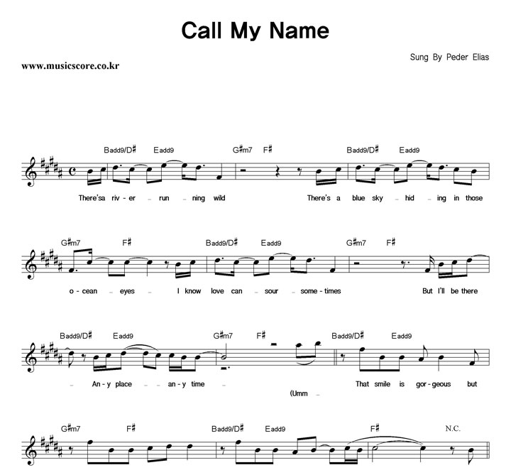 Peder Elias Call My Name Ǻ