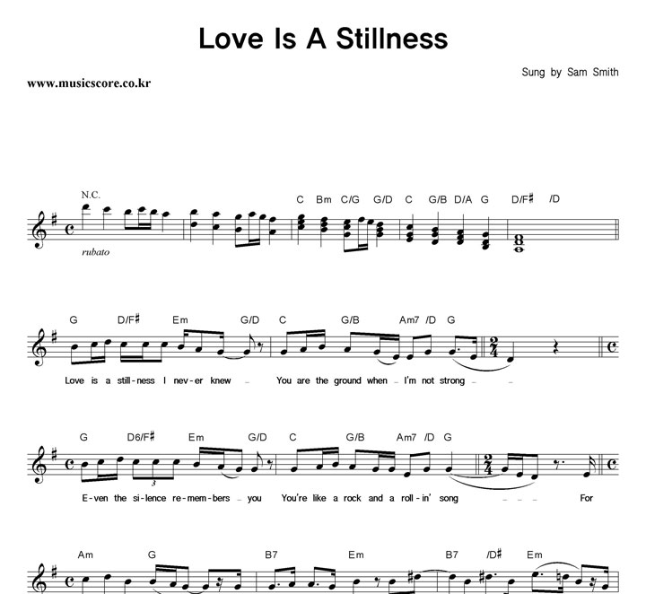 Sam Smith Love Is A Stillness Ǻ