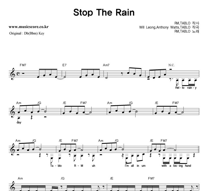 Ÿ,RM  Stop The Rain  CŰ Ǻ