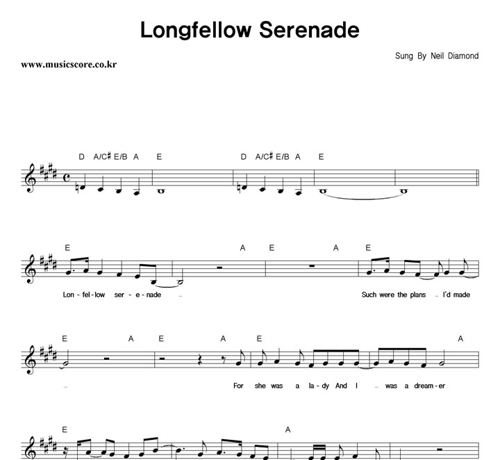 Neil Diamond Longfellow Serenade Ǻ